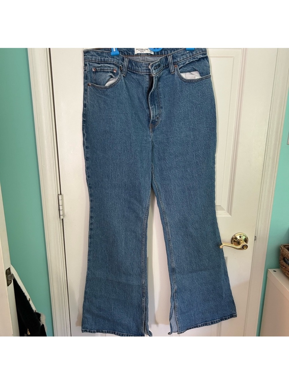 Abercrombie Split Hem Flare Jeans